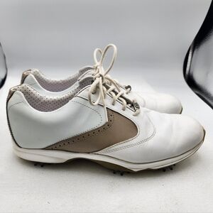 FootJoy White and Brown Women's Golf Shoes Size‎ 9